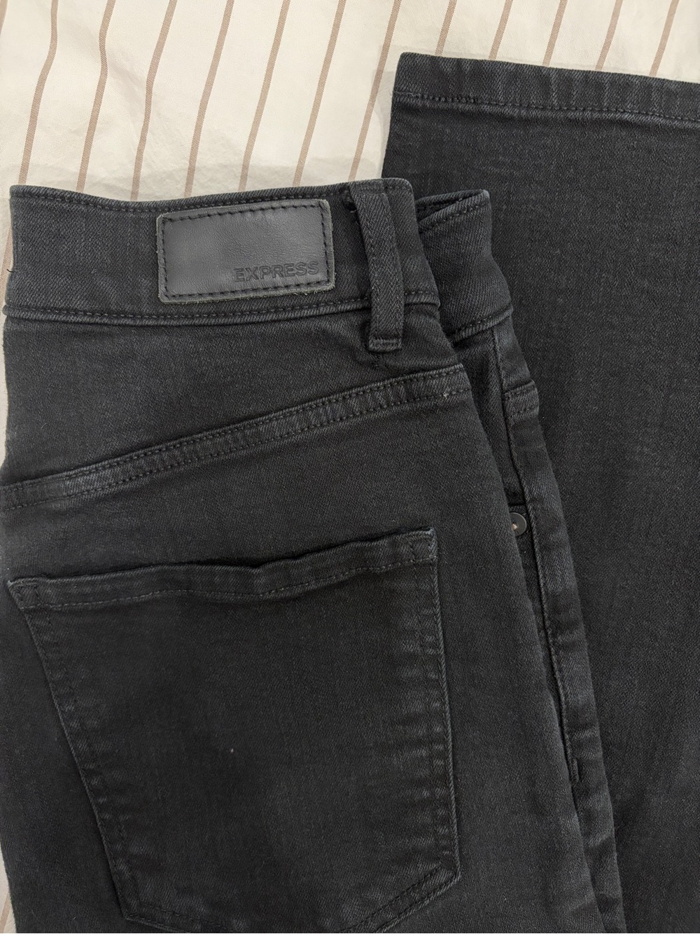 Express Super High Rise Denim Perfect Jeans - Black
